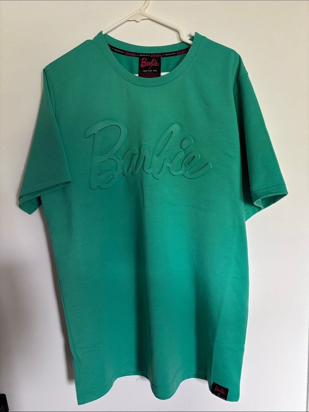 Barbie Teal Embossed Logo T‑Shirt